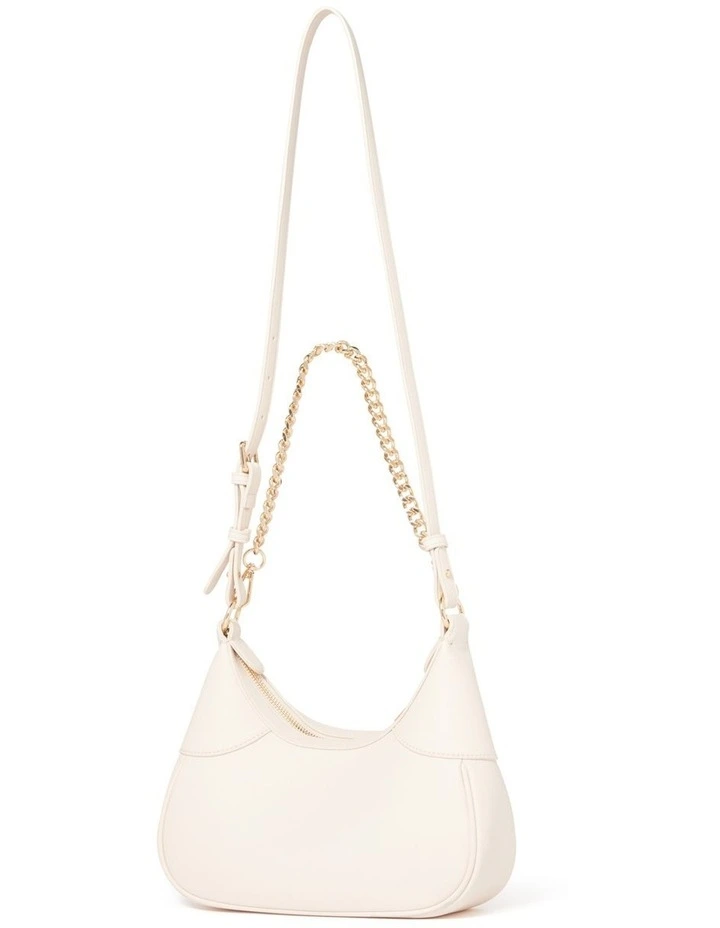 Darcy Chain Crescent Bag in Cream image 4