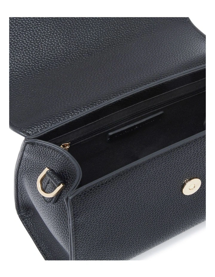 Bree Buckle Top Handle Bag in Black image 2