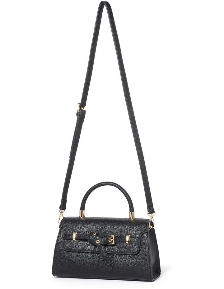 Bree Buckle Top Handle Bag in Black image 3