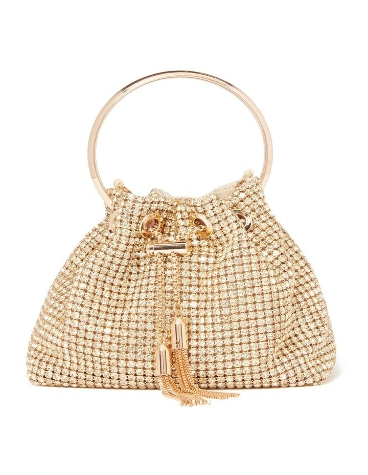Skylah Sparkle Metal Handle Bag in Gold image 1