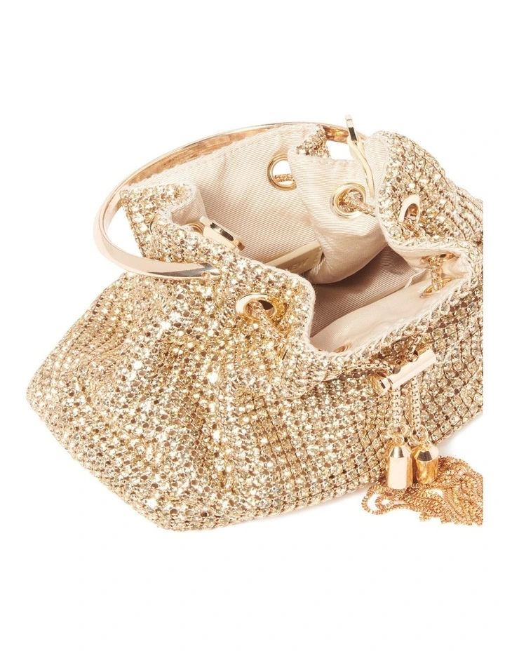 Skylah Sparkle Metal Handle Bag in Gold image 2