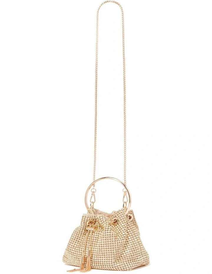 Skylah Sparkle Metal Handle Bag in Gold image 3