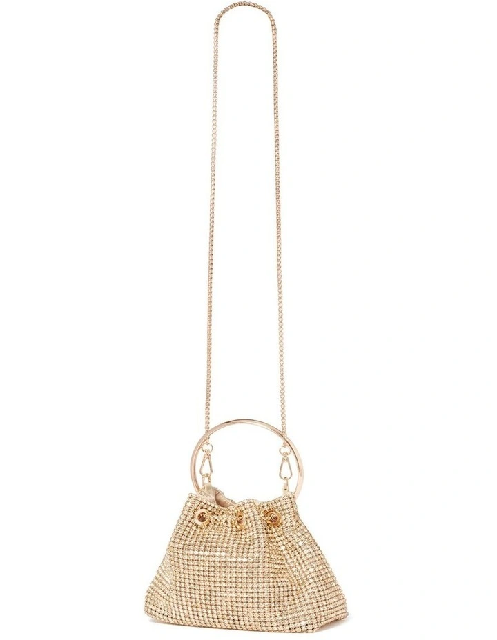 Skylah Sparkle Metal Handle Bag in Gold image 4