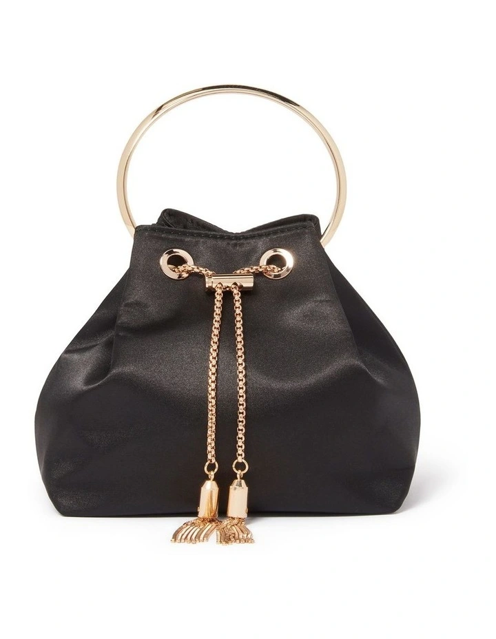 Signature Charlie Chain Metal Handle Bag in Black image 1