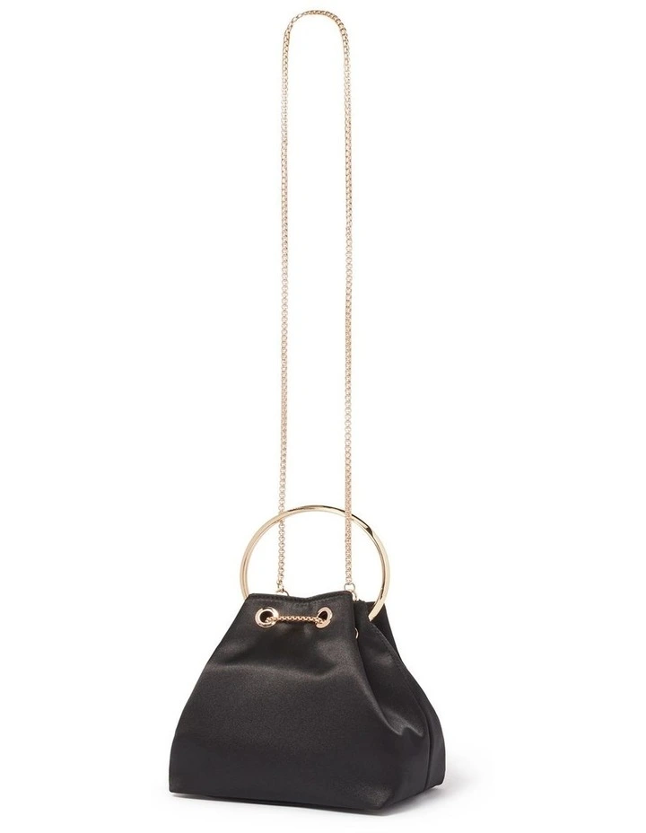 Signature Charlie Chain Metal Handle Bag in Black image 2