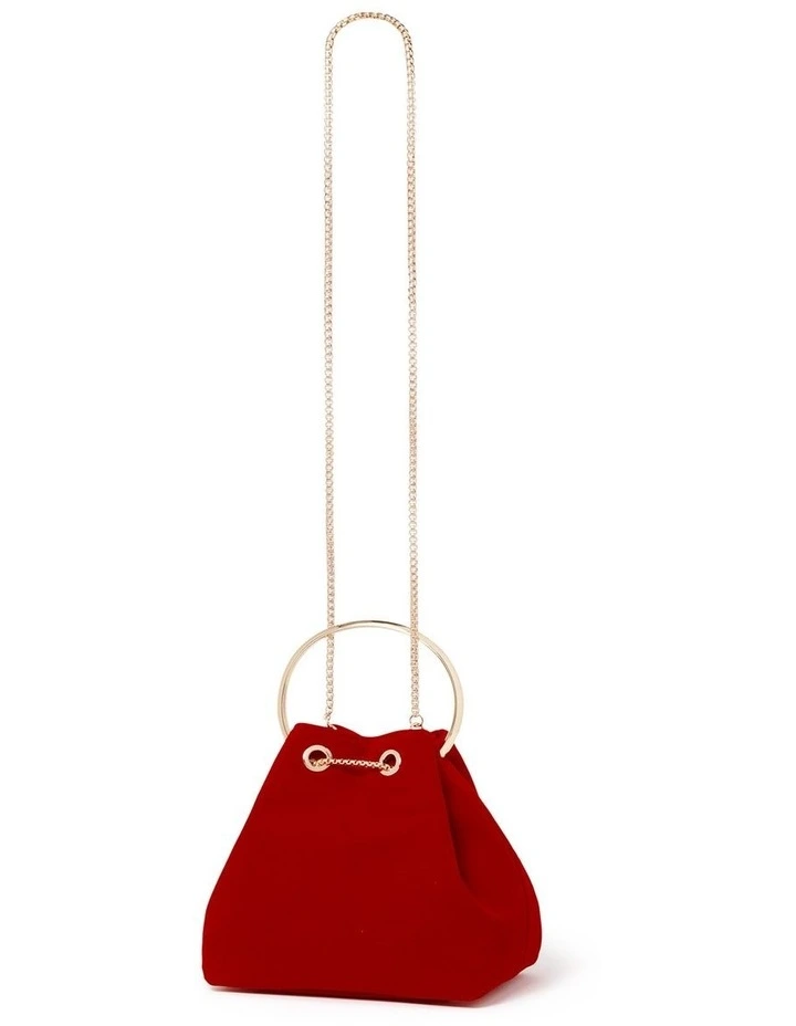 Signature Charlie Chain Metal Handle Bag in Red image 2