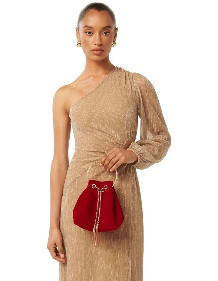 Signature Charlie Chain Metal Handle Bag in Red image 5