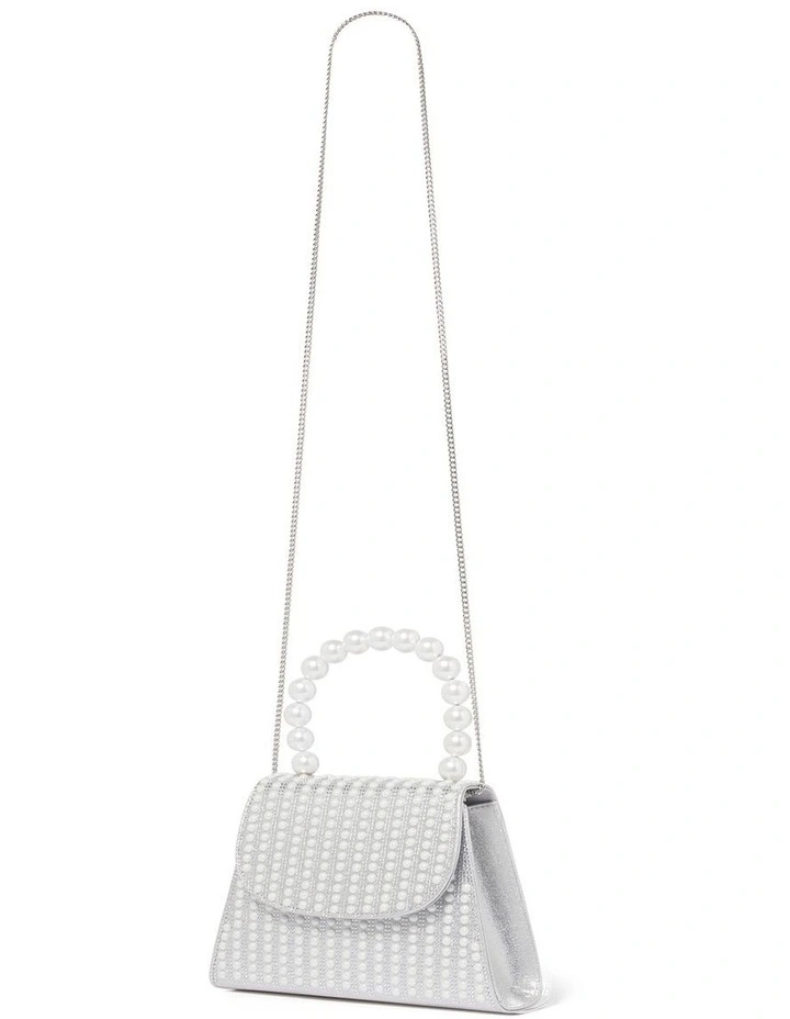 Paige Pearl Top Handle Bag in Silver image 3