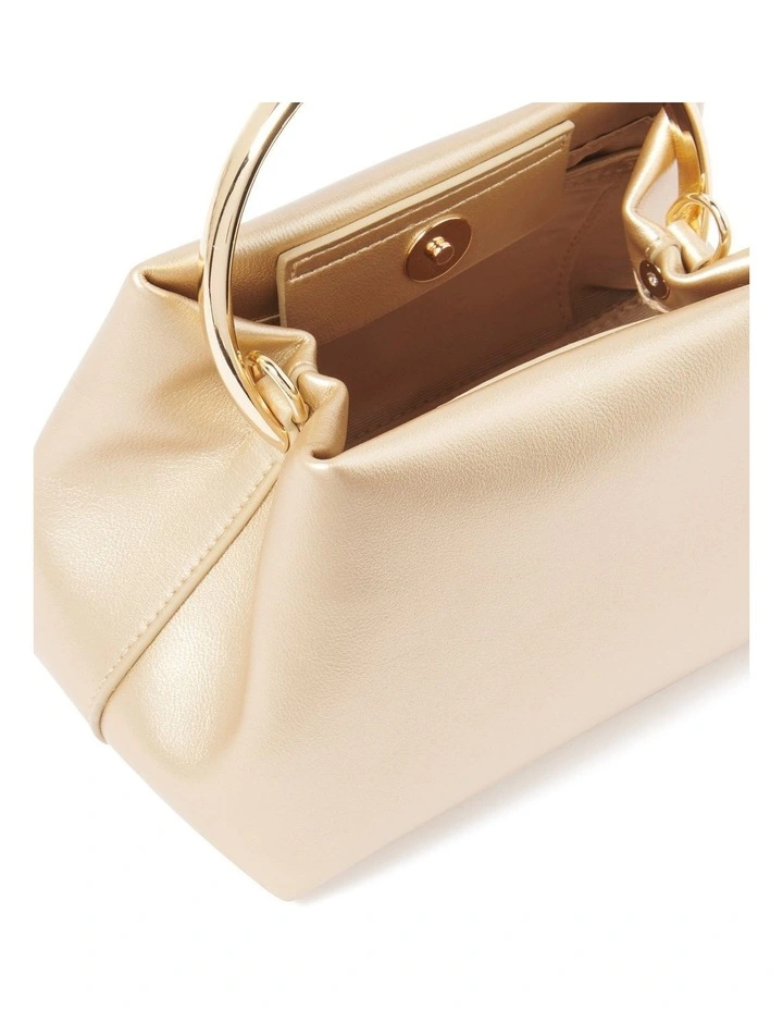 Signature Mackenzie Metal Handle Mini Bag in Gold image 2