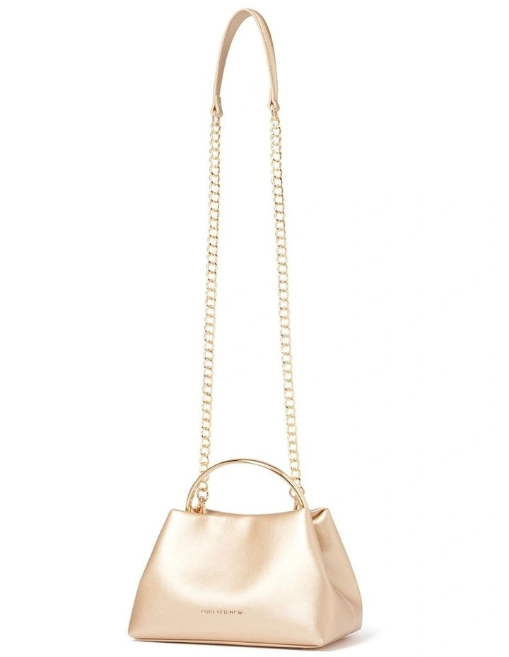 Signature Mackenzie Metal Handle Mini Bag in Gold image 3