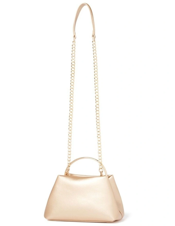 Signature Mackenzie Metal Handle Mini Bag in Gold image 4
