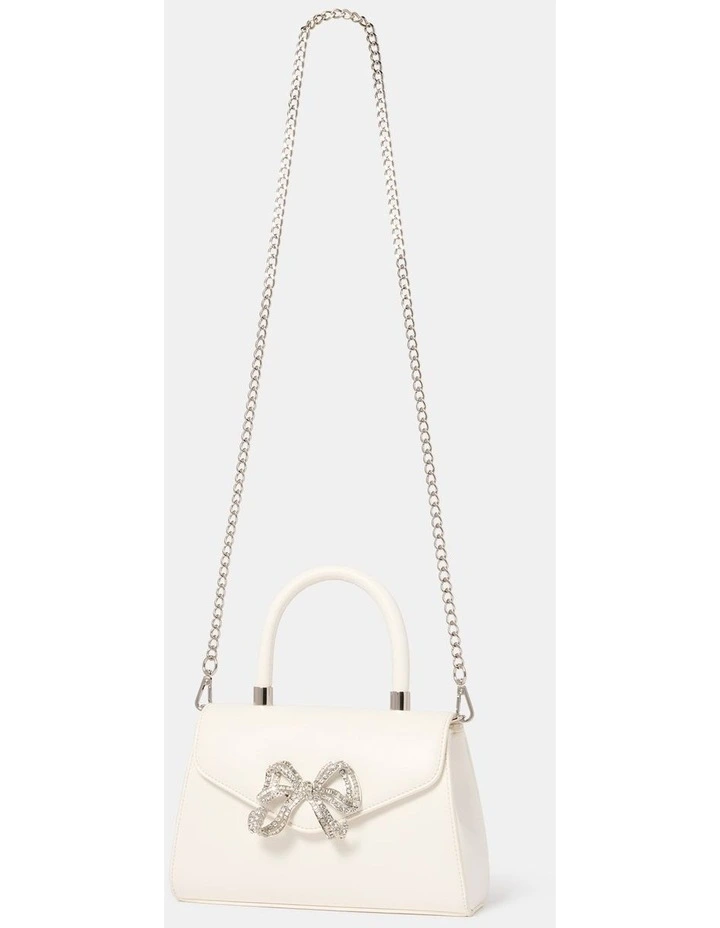 Wrenna Bow Small Bag in White image 4