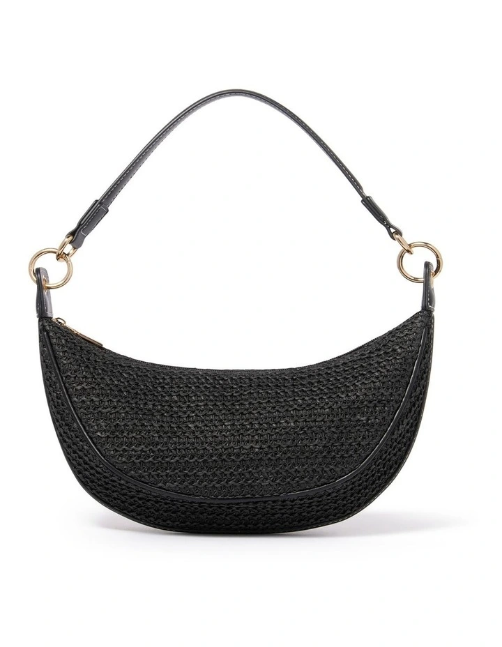 Taisa Weave Shoulder Bag in Black image 1