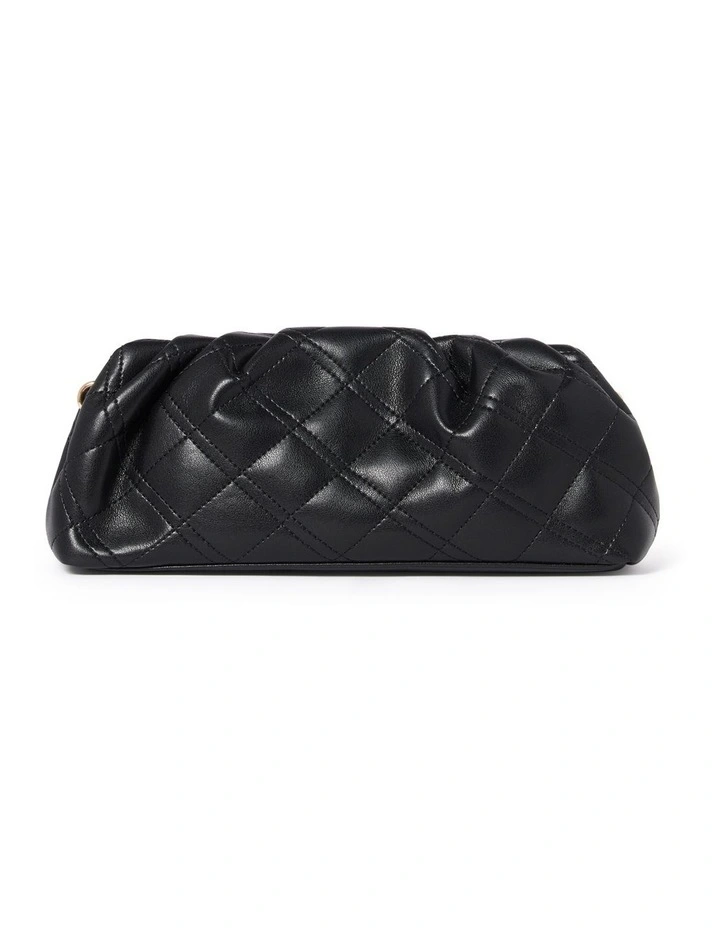 Signature Saskia Soft Quilt Clutch in Black image 1