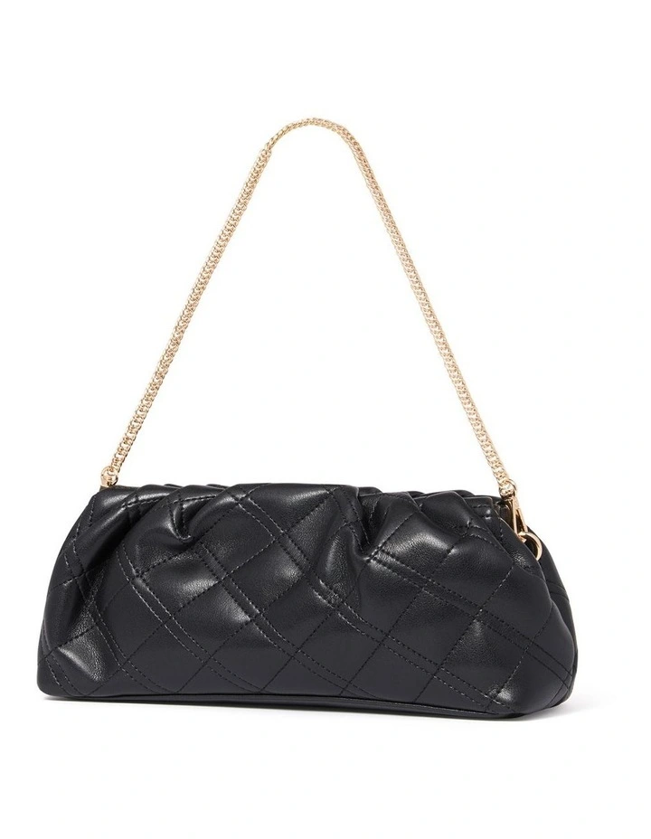 Signature Saskia Soft Quilt Clutch in Black image 2
