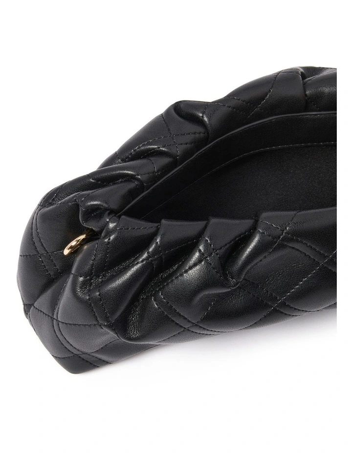 Signature Saskia Soft Quilt Clutch in Black image 3