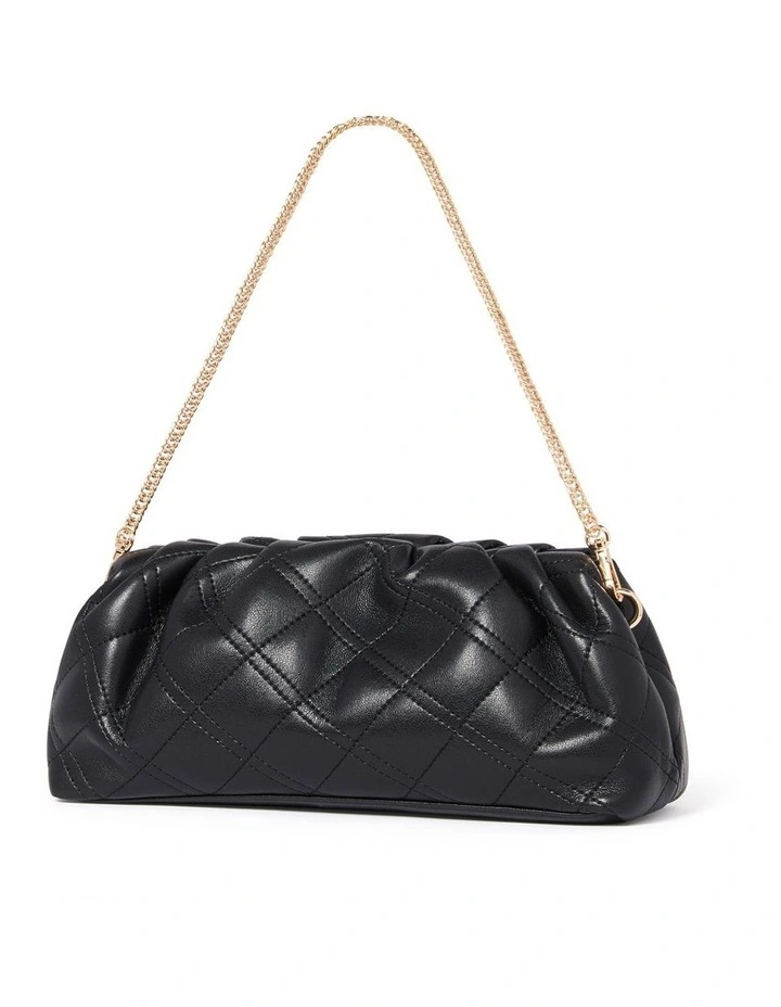 Signature Saskia Soft Quilt Clutch in Black image 4