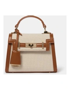 Tala Top Handle Lock Bag in Cream