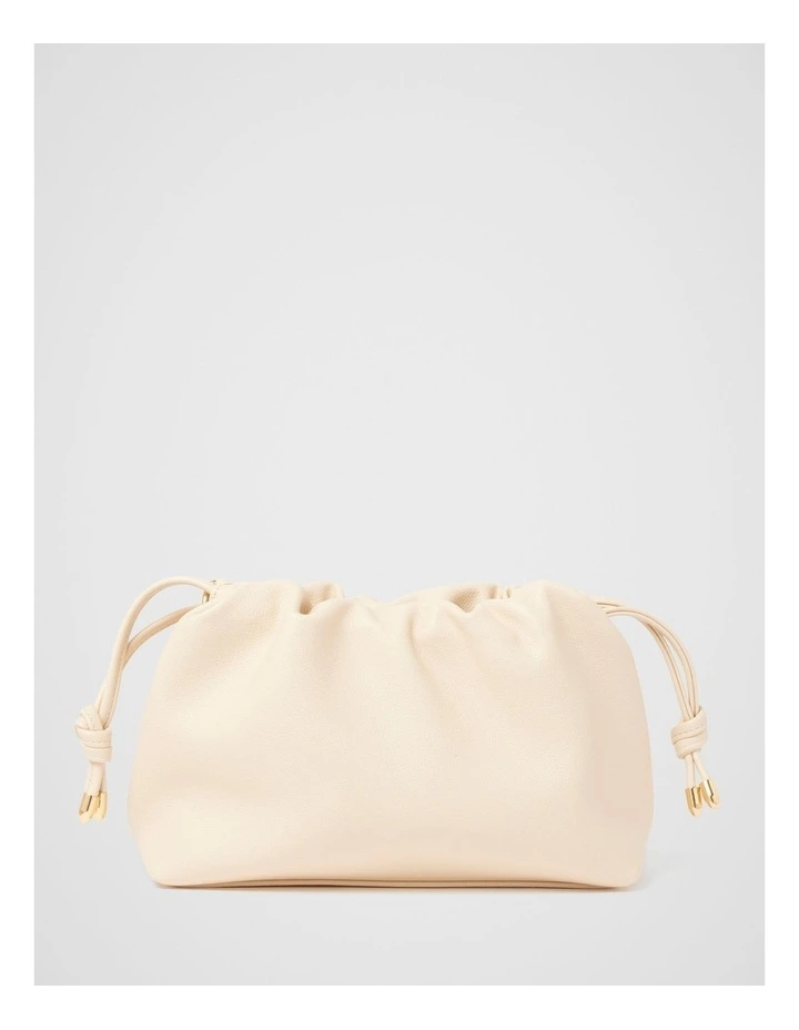Blossom Ruched Clutch in Cream image 1