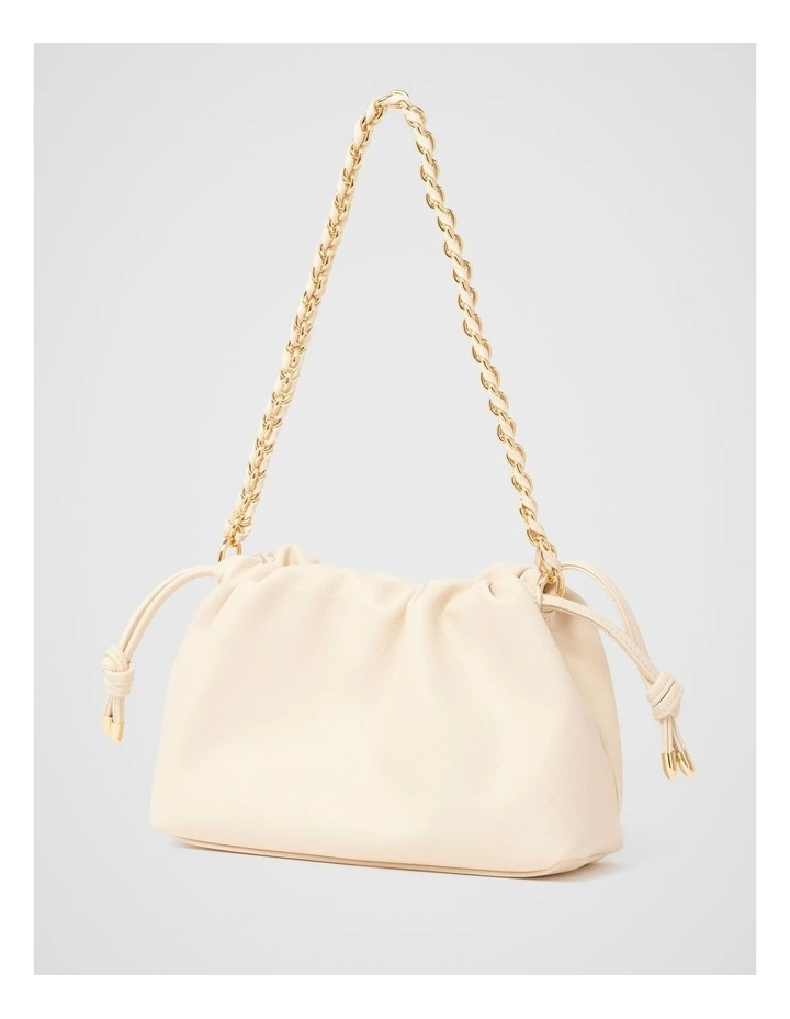 Blossom Ruched Clutch in Cream image 2
