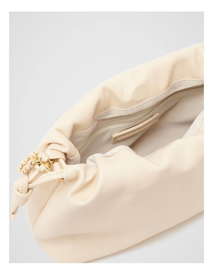 Blossom Ruched Clutch in Cream image 3