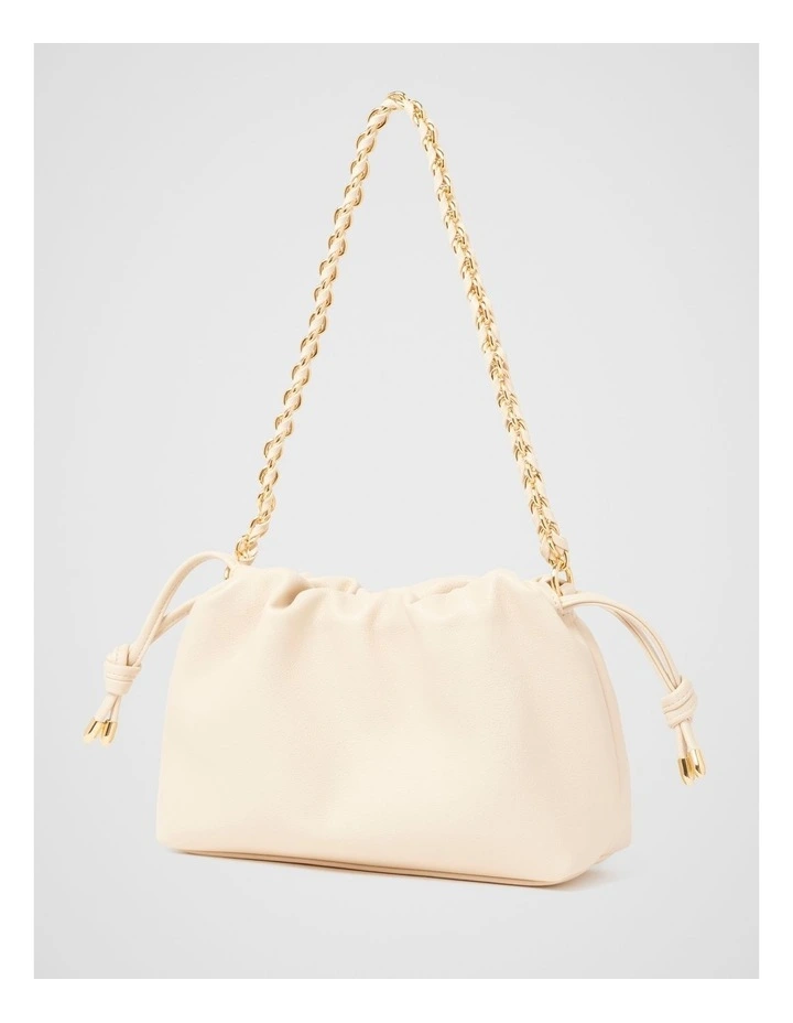 Blossom Ruched Clutch in Cream image 4