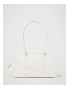Emily Small Barrel Bag in White