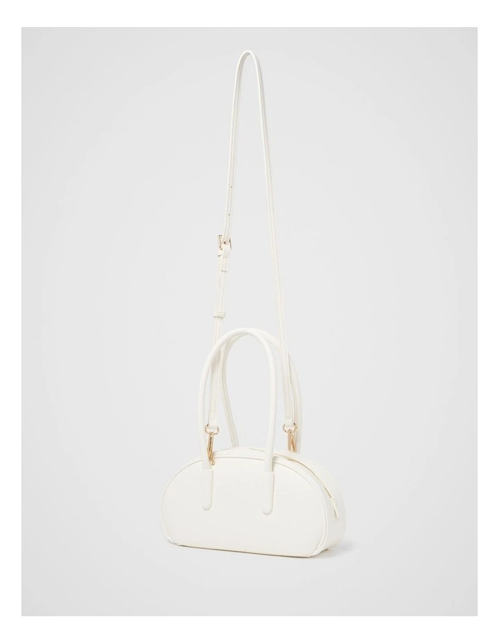 Emily Small Barrel Bag in White image 4