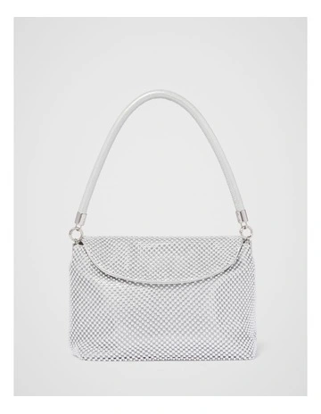 Sunday Slouch Sparkle Clutch in Silver