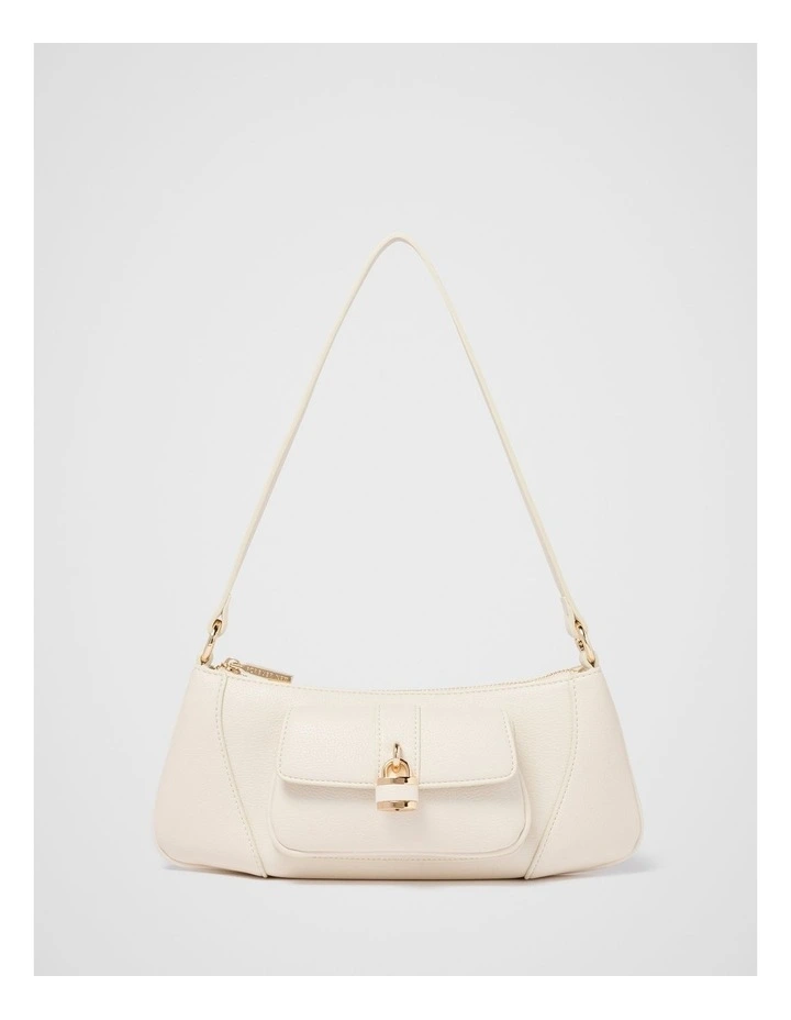 Verity Lock Shoulder Bag in Cream image 1