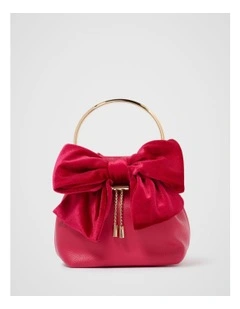 Magnolia Ring Handle Clutch in Pink