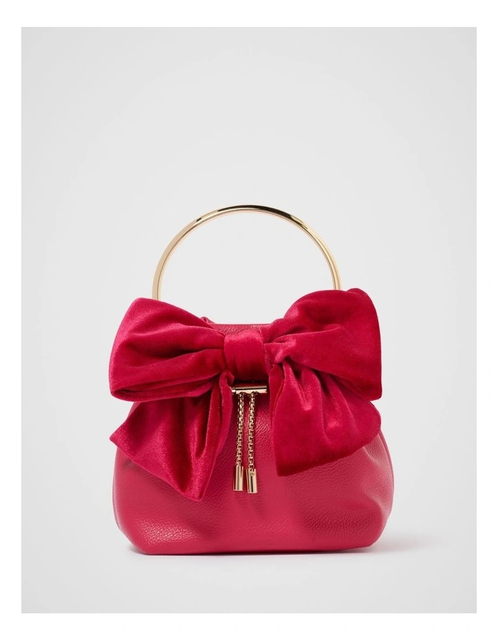 Magnolia Ring Handle Clutch in Pink image 1