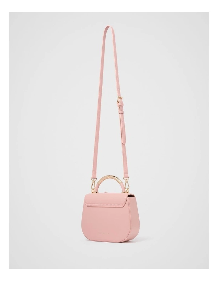 Melanie Bow Metal Handle Bag in Pink image 2