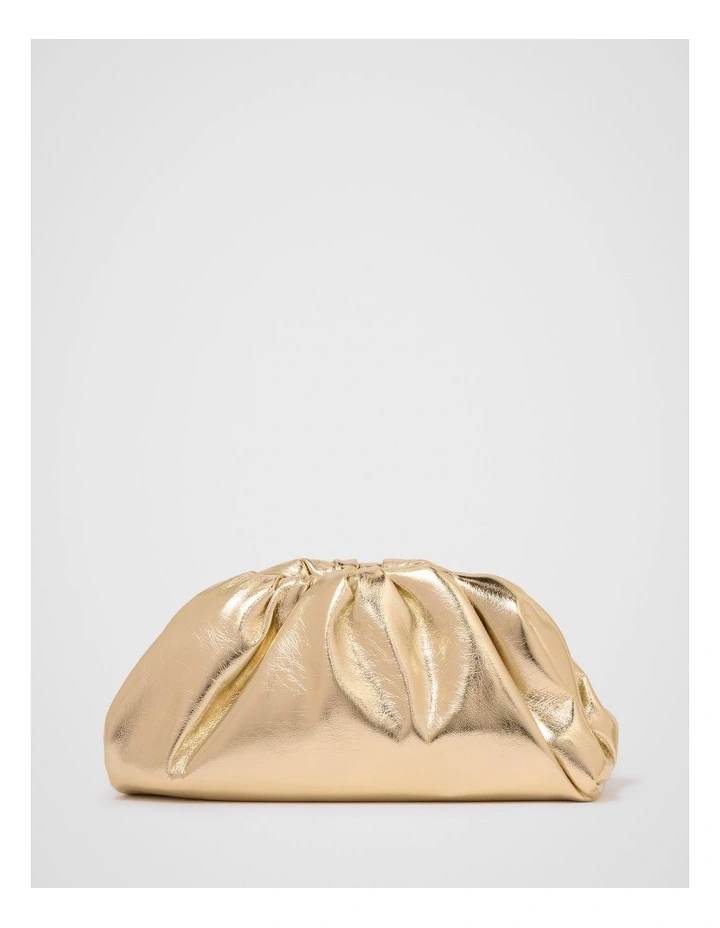 Zayla Soft Clutch Bag in Gold image 1