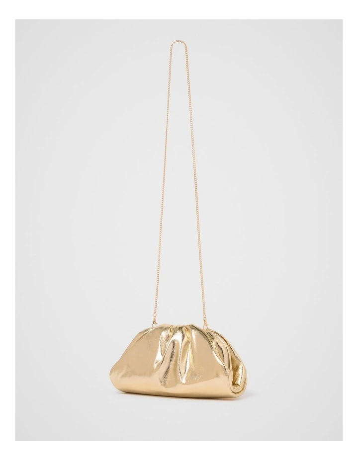 Zayla Soft Clutch Bag in Gold image 2
