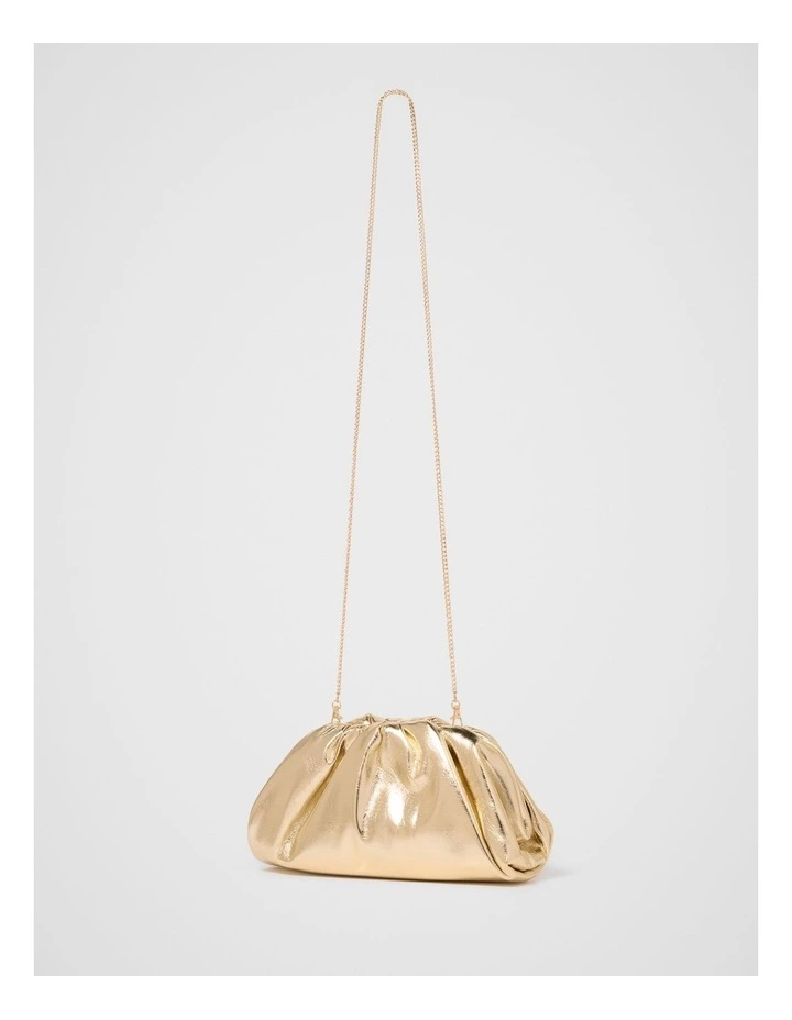 Zayla Soft Clutch Bag in Gold image 4