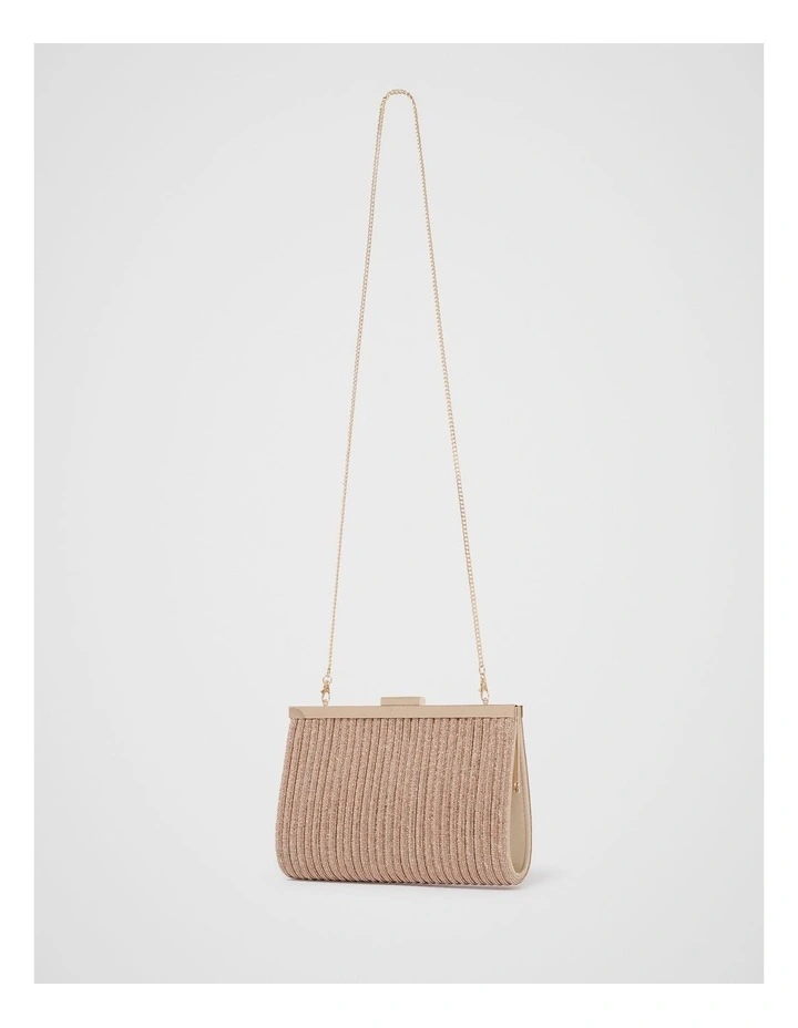 Amanda Sparkle Frame Clutch Bag in Gold image 2