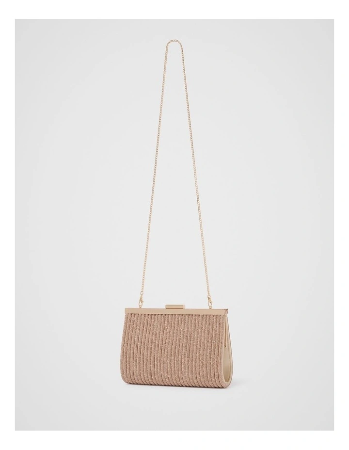 Amanda Sparkle Frame Clutch Bag in Gold image 3