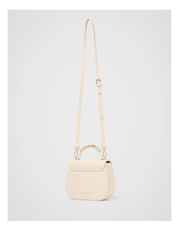 Melanie Bow Metal Handle Bag in Cream image 2