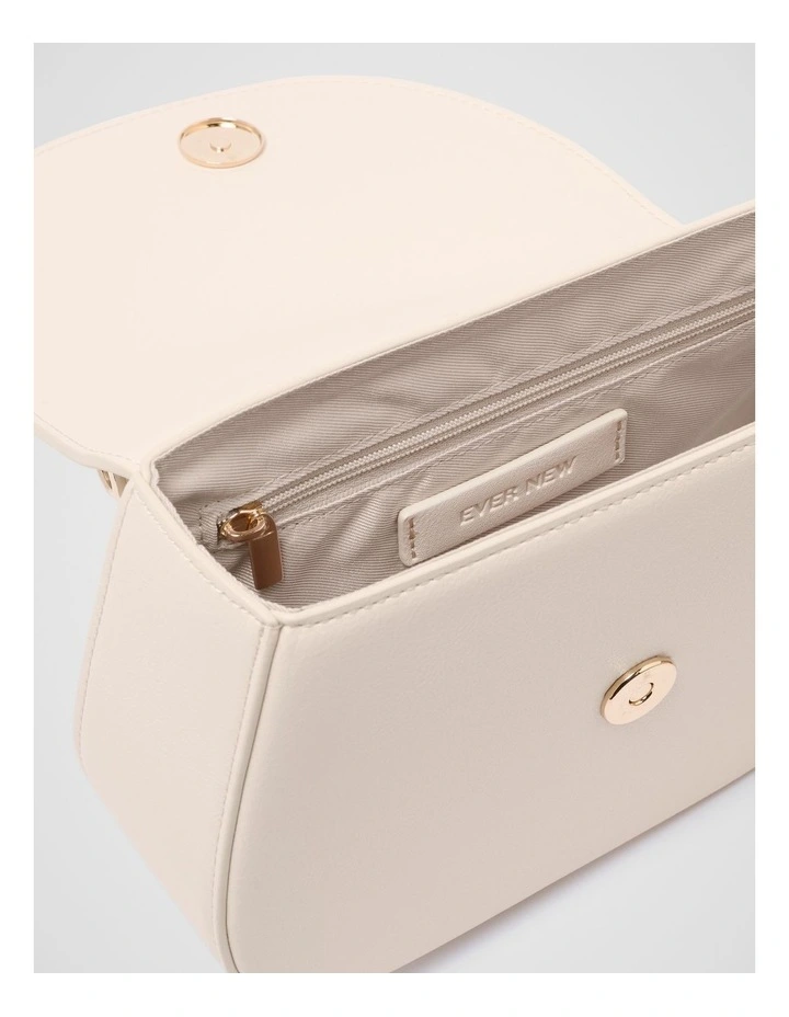 Melanie Bow Metal Handle Bag in Cream image 3