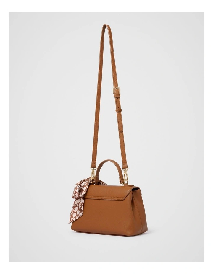 Amilia Lock Top Handle Bag in Brown image 2