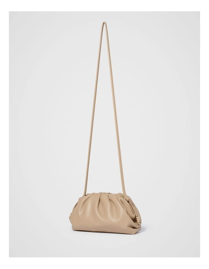 Sierra Soft Ruched Clutch in Beige image 2