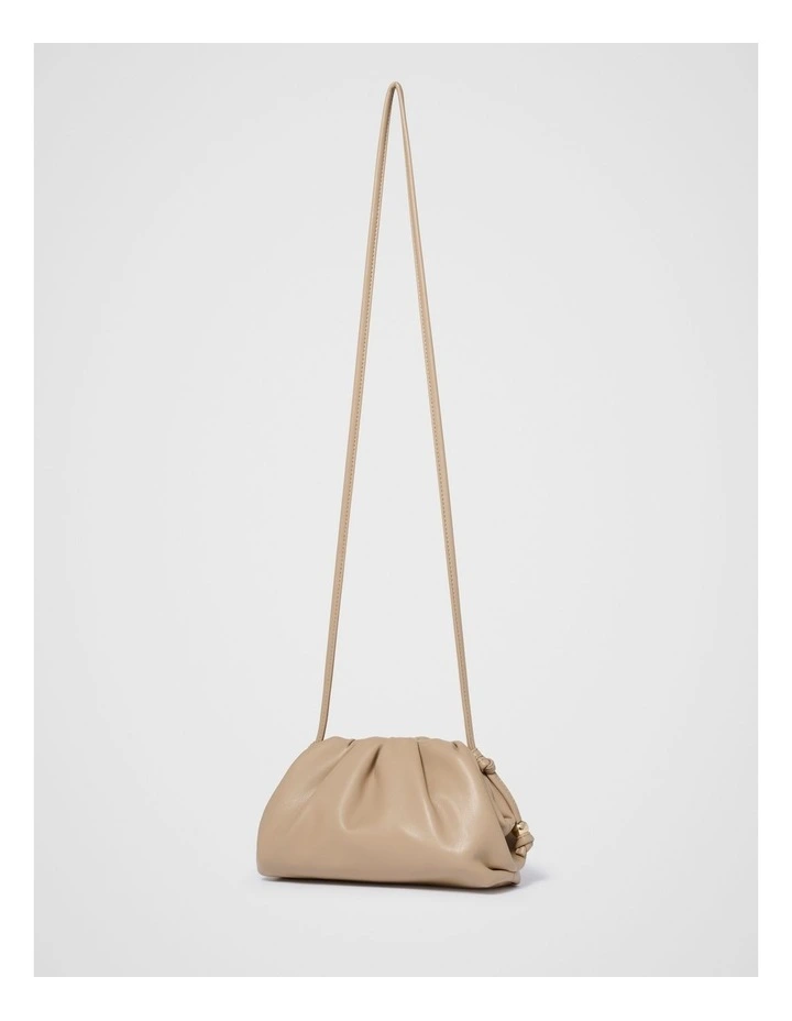 Sierra Soft Ruched Clutch in Beige image 4