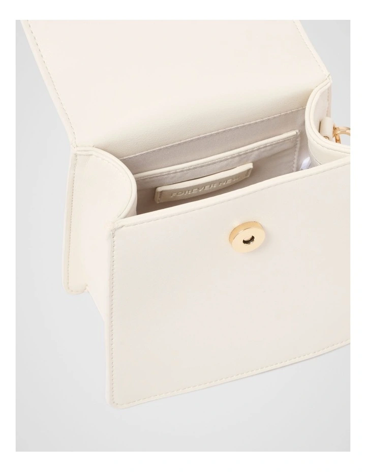 Maria Metal Flower Small Bag in White image 3
