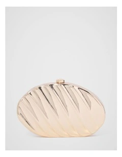 Sapphire Hardcase Clutch in Gold