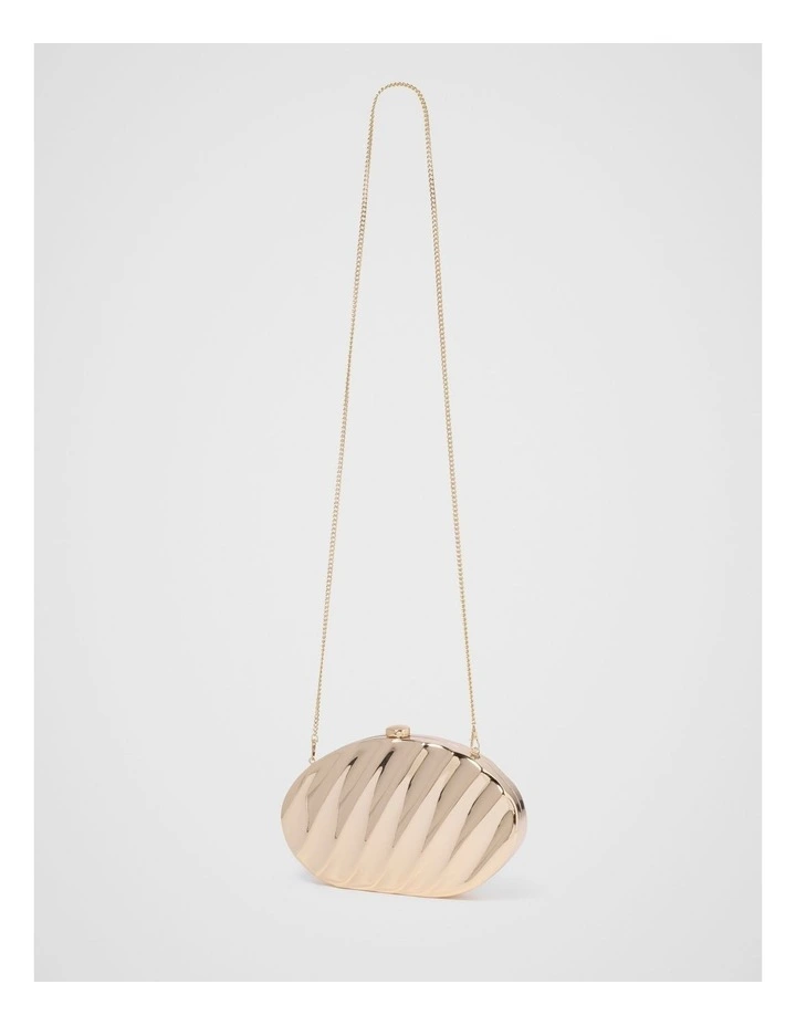 Sapphire Hardcase Clutch in Gold image 2