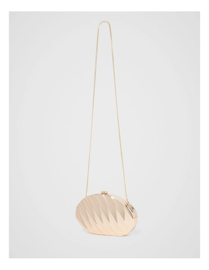 Sapphire Hardcase Clutch in Gold image 4