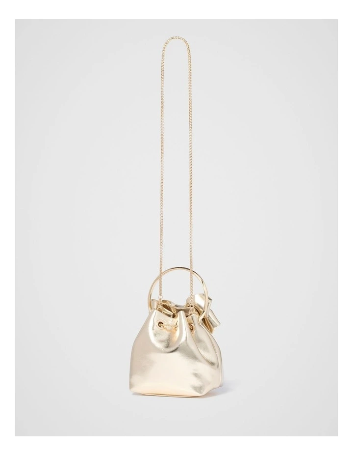 Petra Bow Metal Handle Bag in Gold image 2