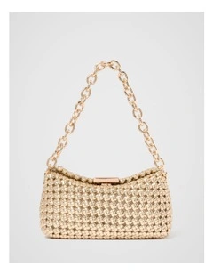 Teagan Weave Chain Bag in Gold