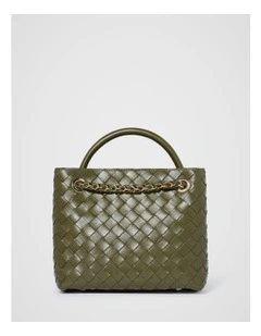 Lillian Weave Small Tote in Green
